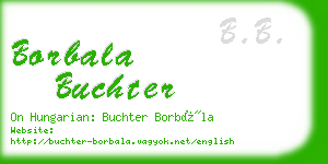 borbala buchter business card